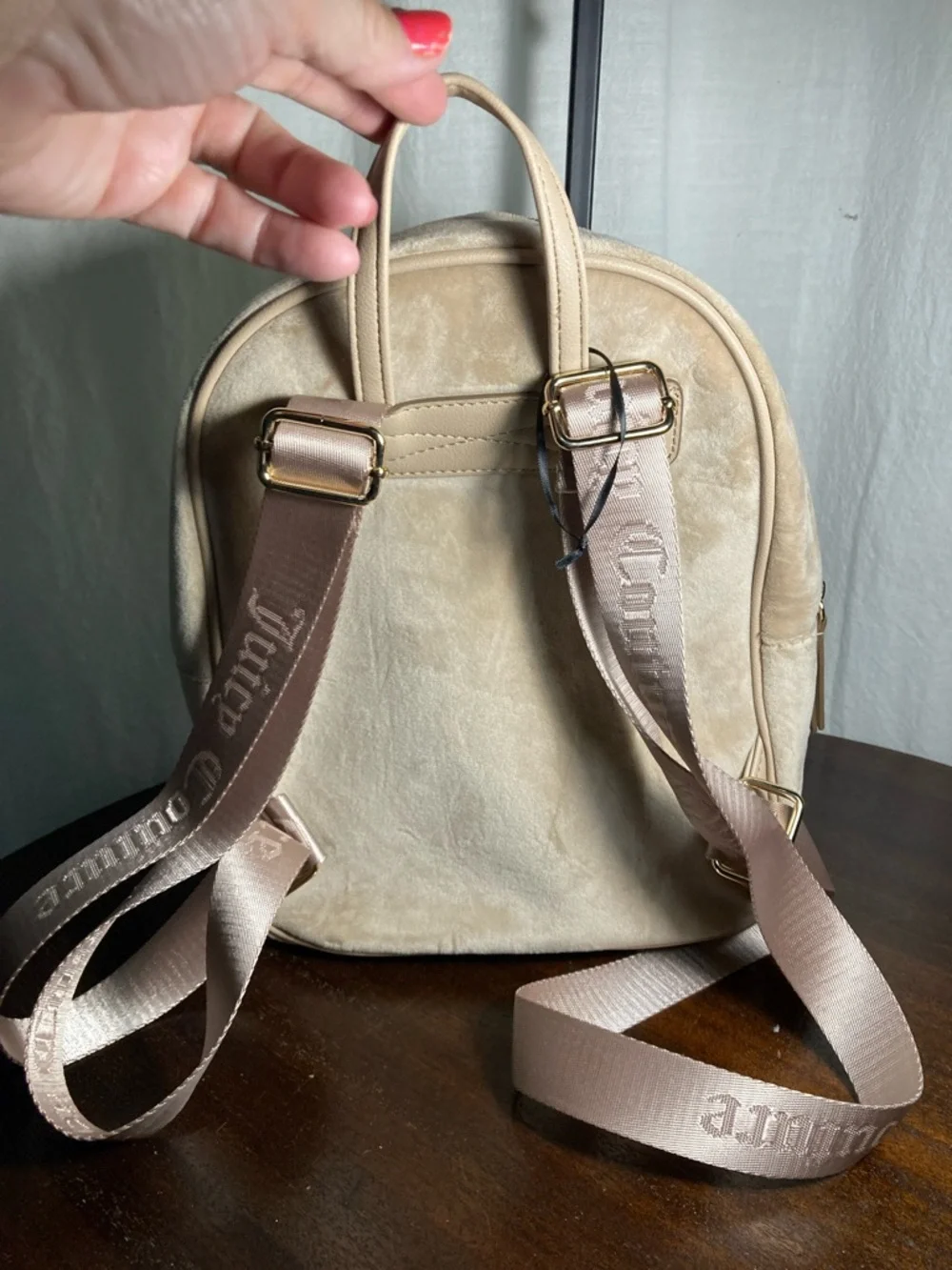 Juicy Couture Cream Juicy Couture Obsession Velour Backpack